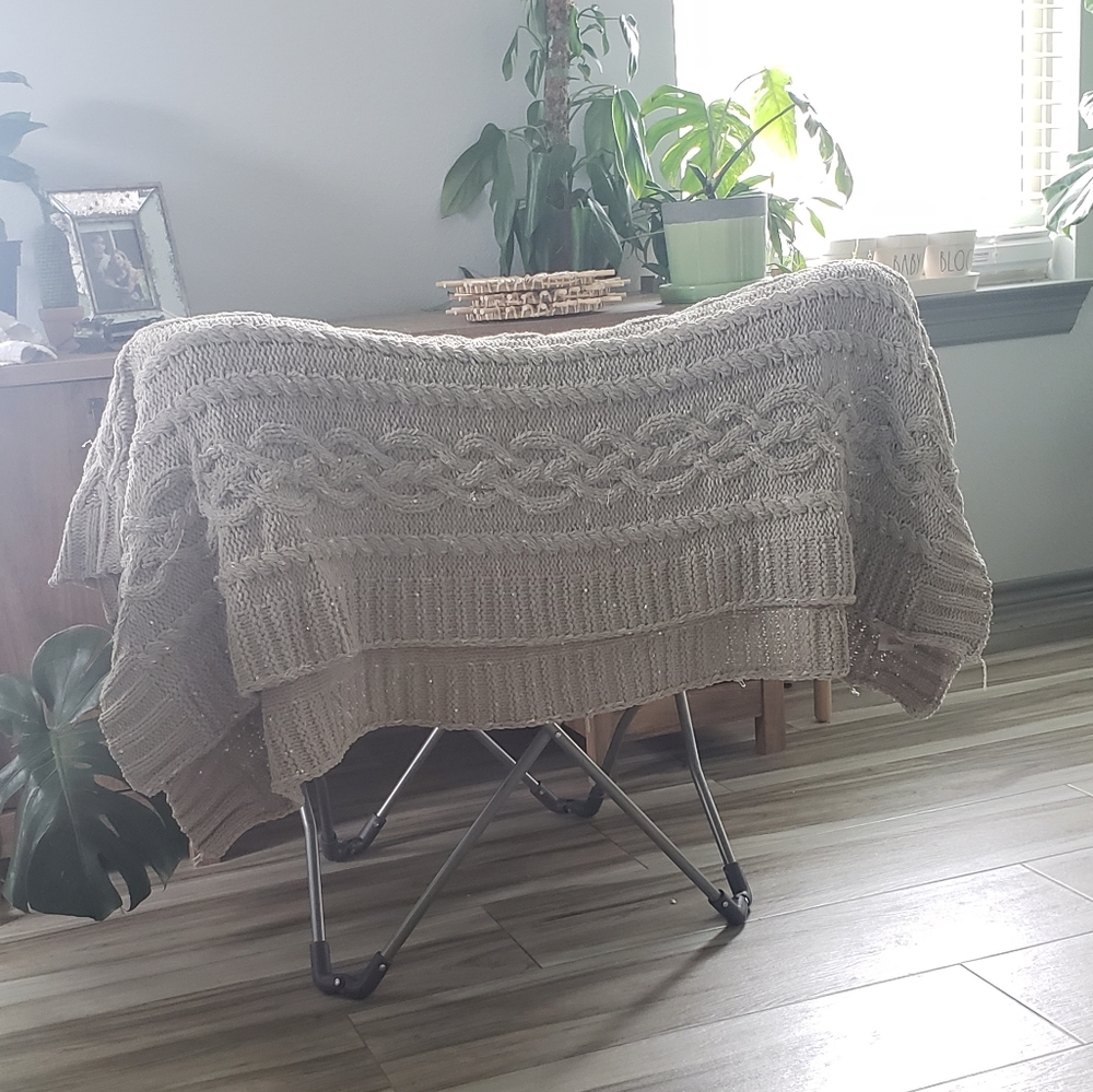 🌸3 for $30🌸Chenille Throw Blanket Taupe